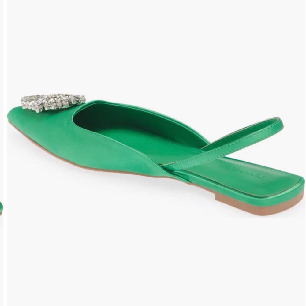 SALE Nordstrom Open Edit Kendall Ornament Pointed Toe Slingback Flat 10 - Picture 3 of 3